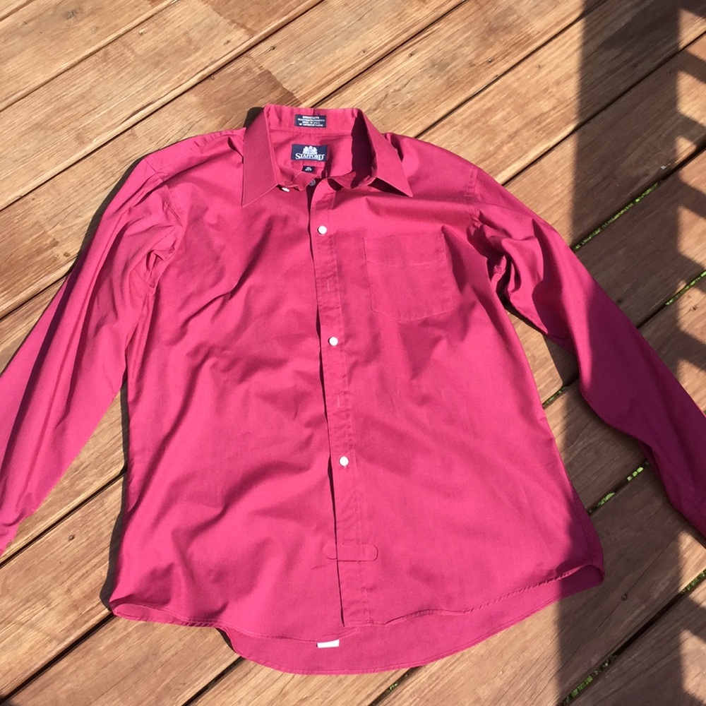 Red Stafford long sleeve Button up